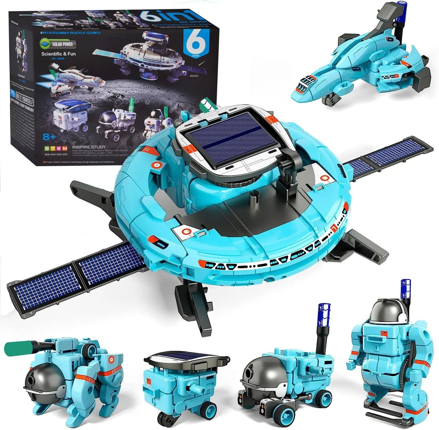 6-in-1 STEM Solar Robot Kit Toys Gifts for Kids Educational Building Science Experiment Set Birthday for Kids Boys Girls