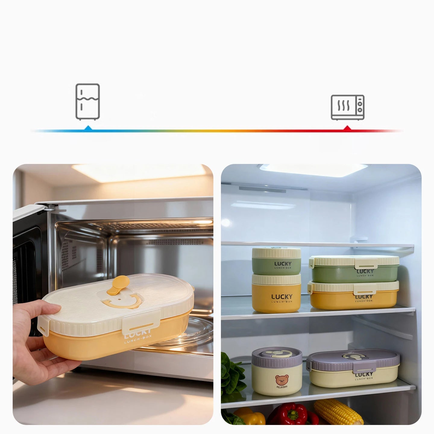 WORTHBUY 304 Stainless Steel Oval Insulated Lunch Box For Kids Student Portable Leak Proof Divided Food Container Microwave Safe