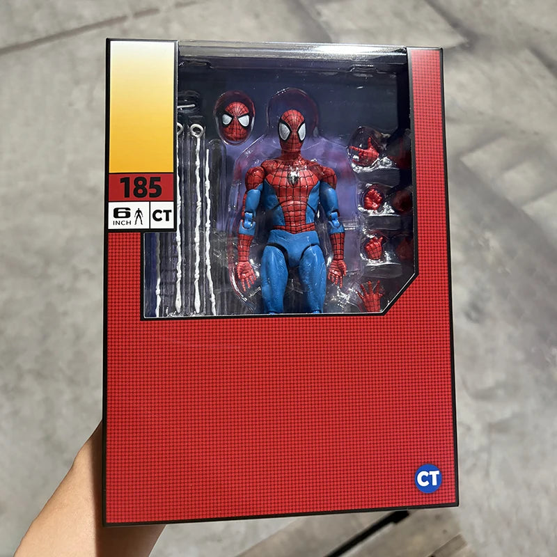 Genuine Ct Toys Spider-Man Mafex 075/185 Figure The Anazing Spiderman Comic Ver Mafex 185 Action Figure Figurine Model Toys Gift