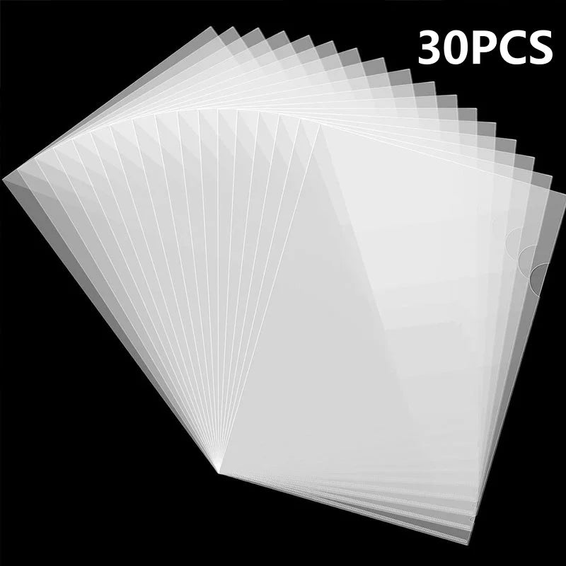 10 to 30 PCS A4 File Folder Desk Organizer Stationery Clear Folder for Documents Office school supplies