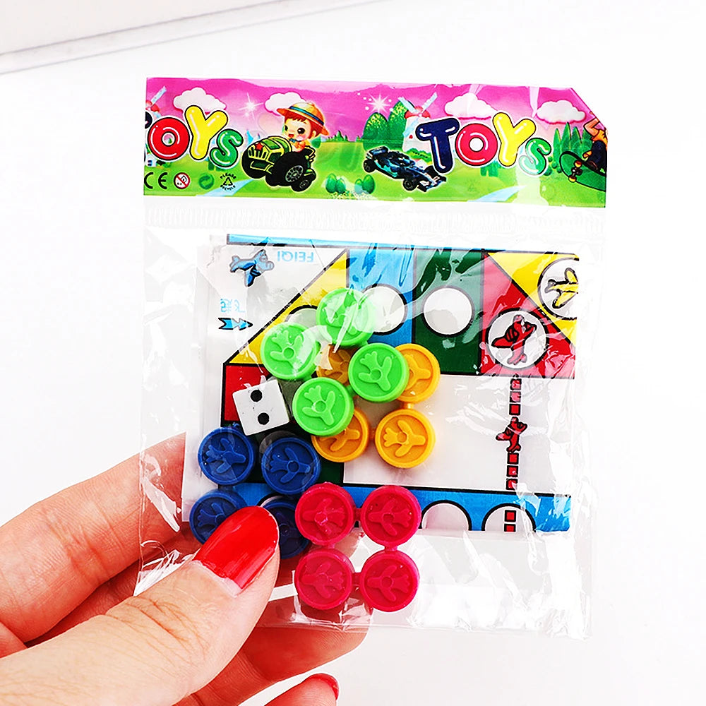 15 Pcs Mini Board Game Flight Chess Toys Kids Birthday Party Favor Giveaway Christmas Easter Carnival Party Gifts Bags Pinata
