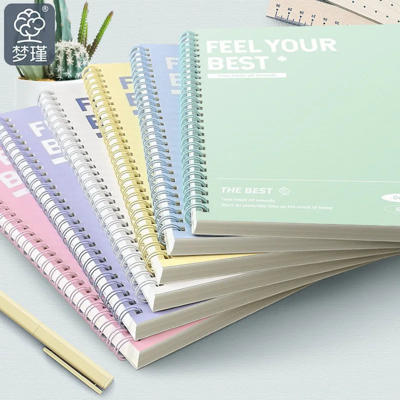 A5 B5 Thickened Spiral Notebooks Perforated Pages Loose-leaf Notebook for Students School Office Stationery Supplies