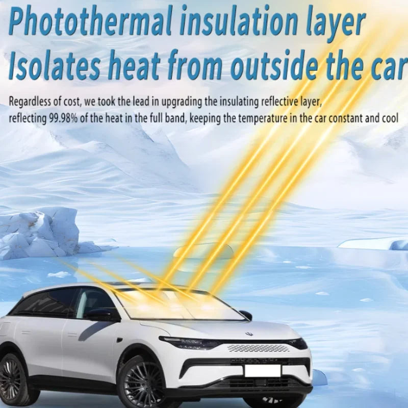 1PC For Jetour Traveller Shanhai T2 2023~2025 Car Sun Visor Front Windshield Sunshade Heat Insulation Summer Cooling Accessories