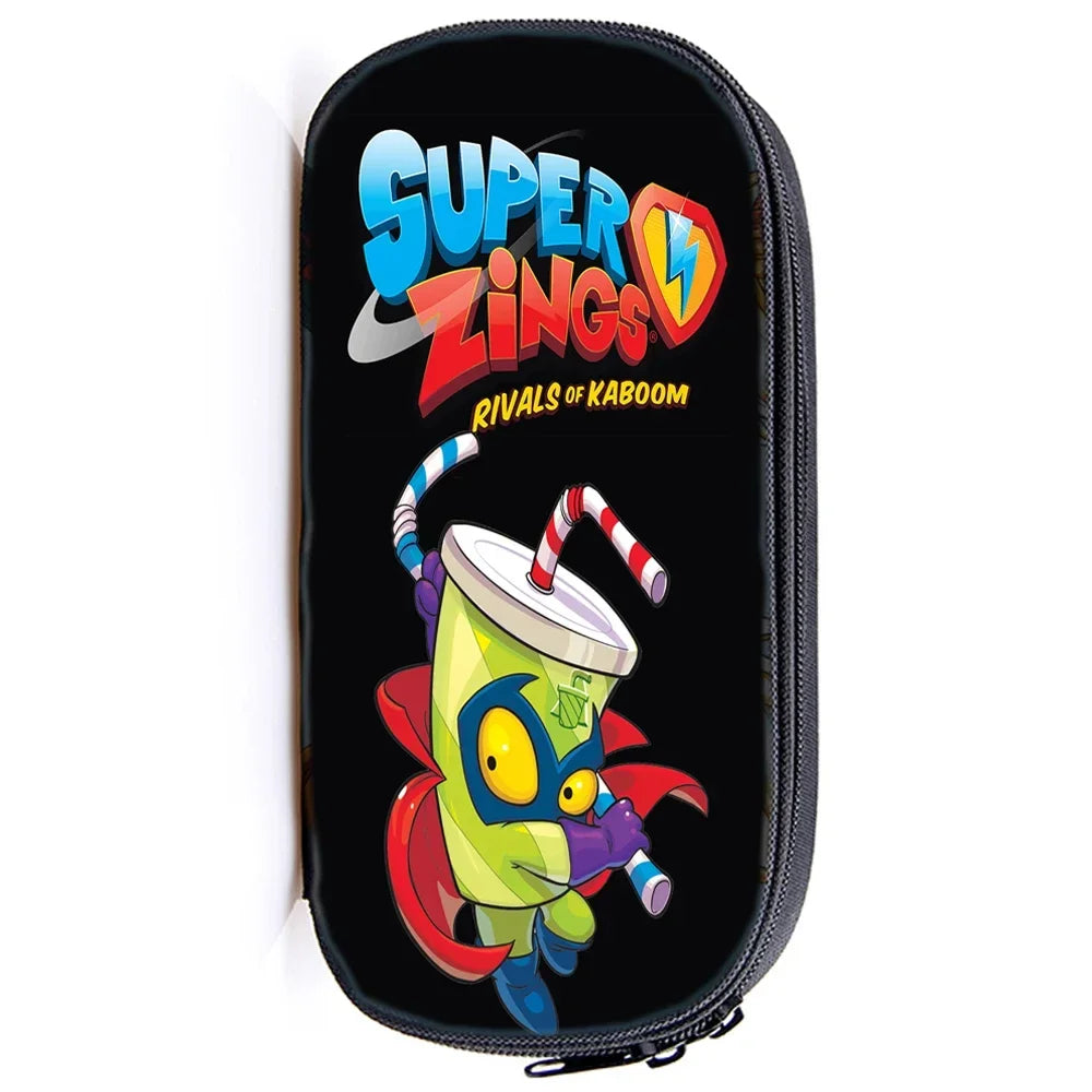 Super Zings Pencil Case Kids Pencil Holder Funny Superzings Printed Pen Bag Students Cute Bag Teens Bag Boy Girl for School