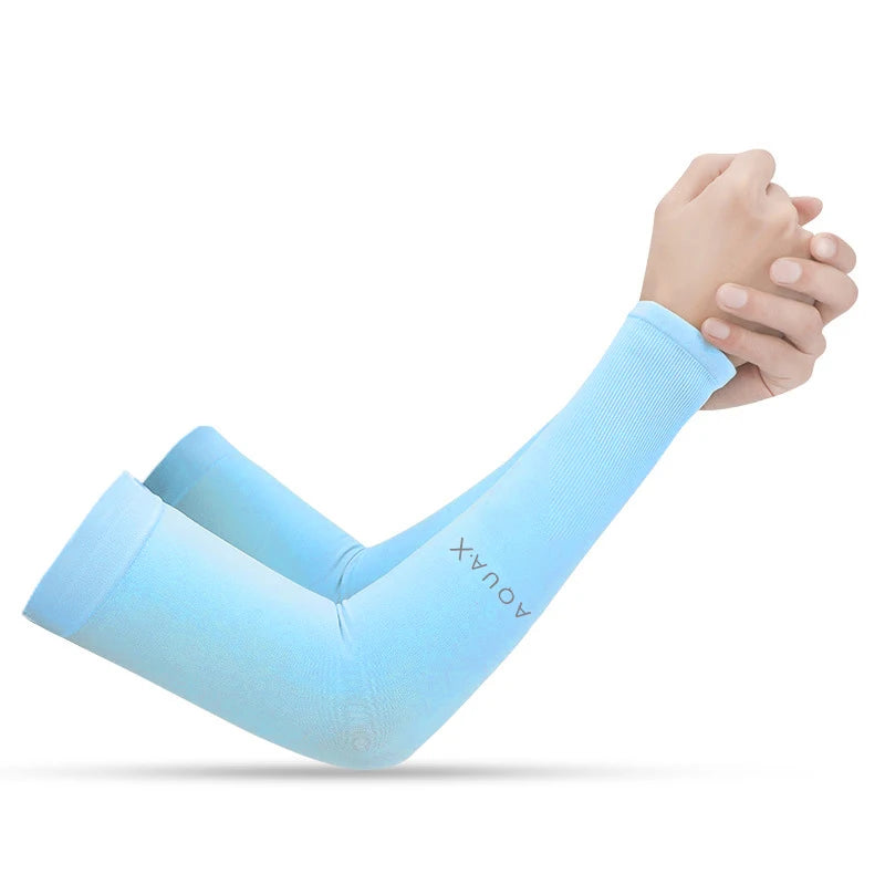 UV Sun Protection Arm Sleeves for Men Women Cycling Ice Silk Outdoor Breathable Summer Driving Cooling Fishing Hiking Sleeves