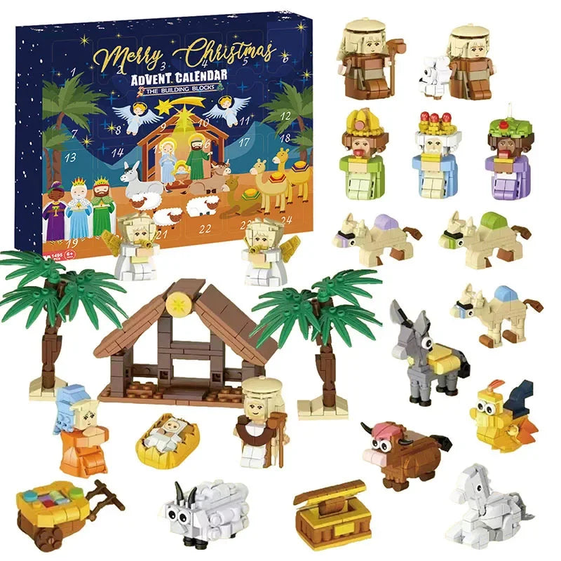 DIY Nativity Brick Advent Calendar – 24-Day Christmas Building Set