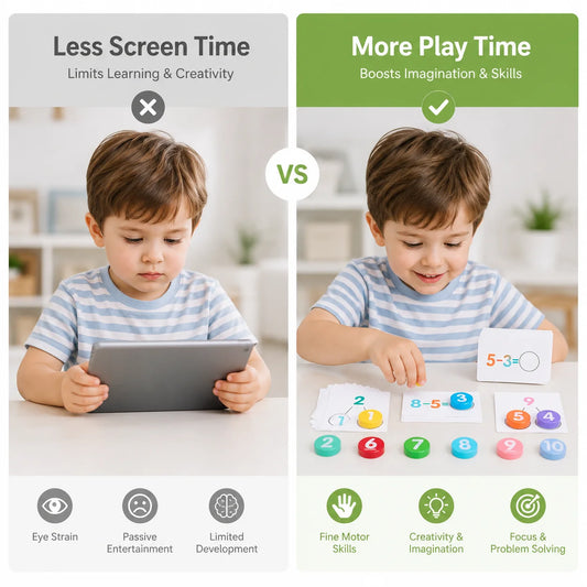 Children's math early education teaching aids, number cognition matching, mathematical operations learning, educational toys