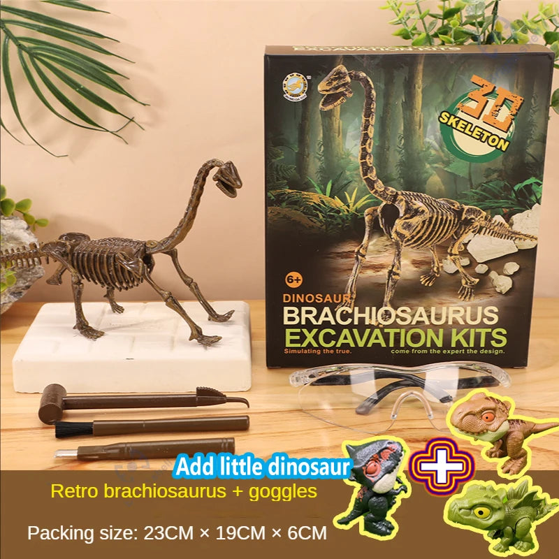 Jurassic World Kids Dinosaur Toy DIY Fossil Archaeology Excavation Kit Skeletons Dig Stem Science Educational Toys for Children