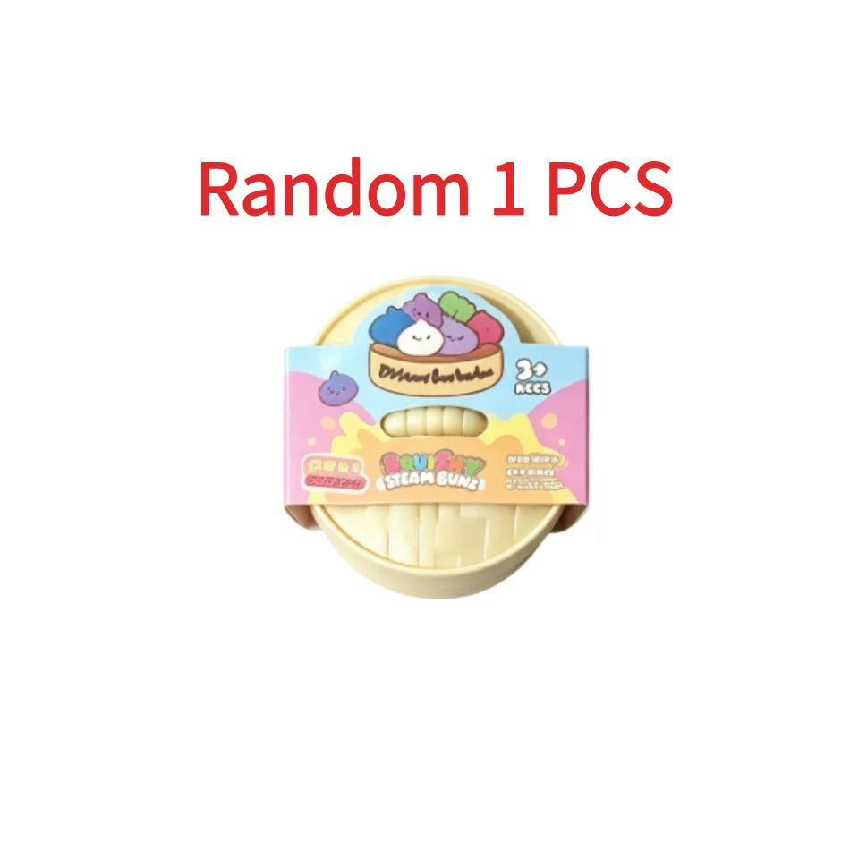 Blind Box Colorful Simulated Dumpling Squishy Relaxing Relieve Anxiety Antistress Enhance Happiness Rebound Squeeze Reliever Toy