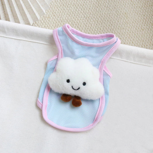 Pet summer cool vest cloud decoration clothes breathable cooling dog clothes