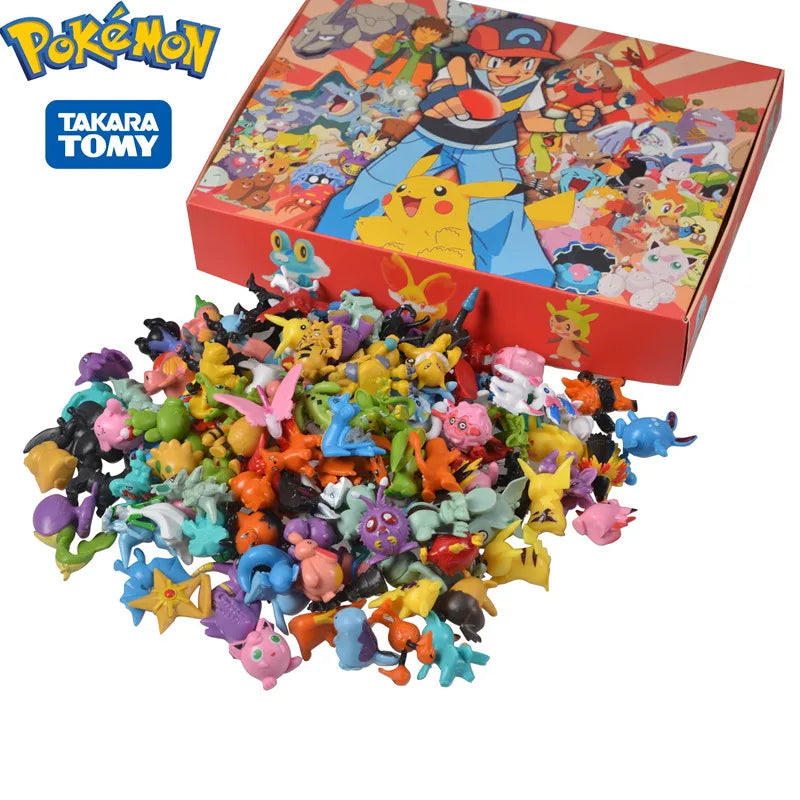 144 Style Pokemon Figure Toys Anime Pikachu Action Figure Model Ornamental Decoration Collect Toys For Christmas Gift