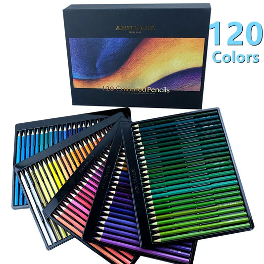 Oil Colored Pencils – 12 Color Hexagonal Wooden Pencils for Sketching