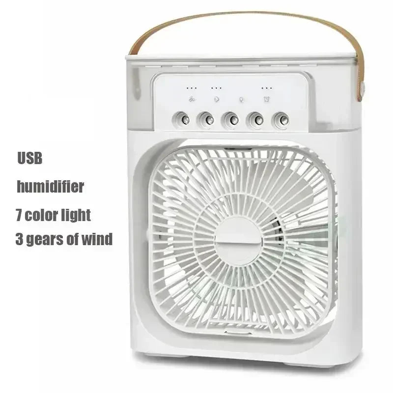 Spray Cooling Air Conditioning Mini Student Dormitory Summer Charging Mute Small Desktop Fan Desktop Humidifier Fan Amagi