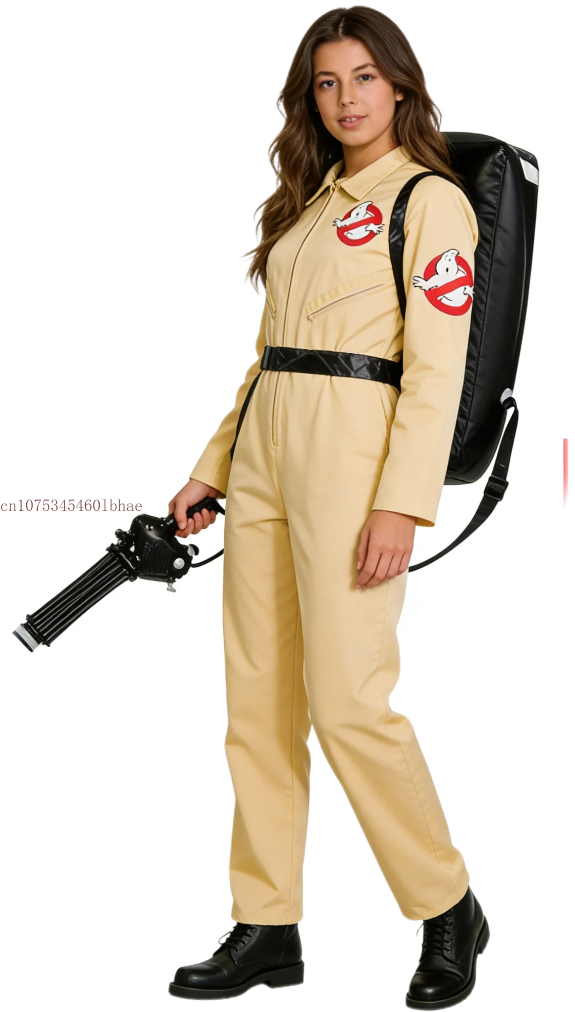 Kids Adult Ghostbusters Costume Cosplay with Proton Pack Men Boys Girls Ghostbusters Jumpsuit Ghost Hunter for Halloween Outfits