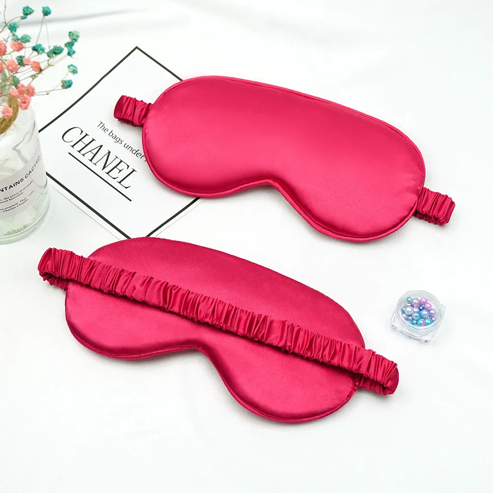 Soft Imitated Silk Sleep Eye Masks Travel Relax Shading Eyepatch Nap Health Eye Care Shield Sleeping Blindfold Eye Cover Masks