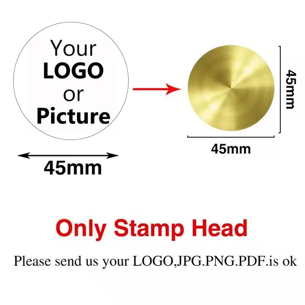 Custom Brass Wax Seal Stamp – Personalized Logo Head in 25–50mm