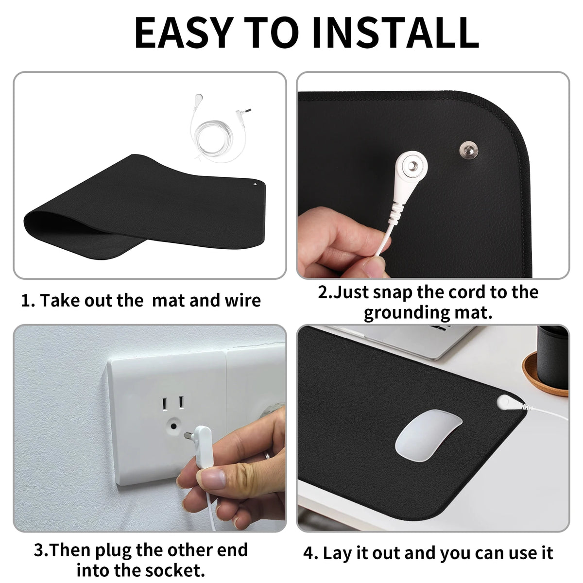 90x60cm/40x60CM Grounding Mat for Improving Sleep Pain Relief Health With Earth Connected Recovery Therapy Release Electrostatic