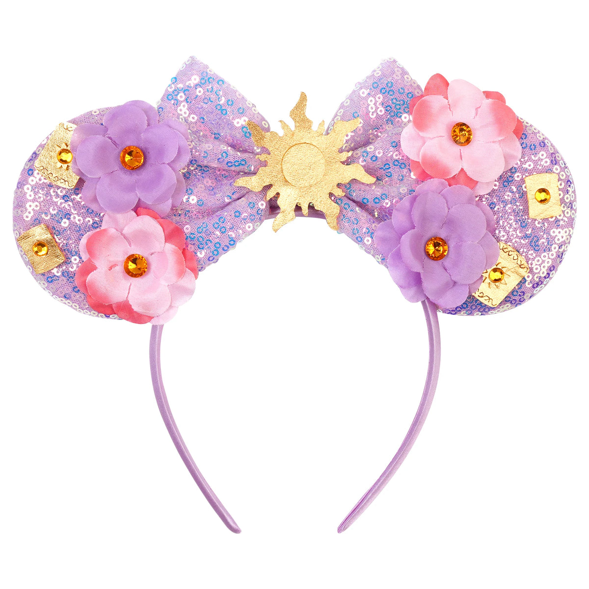 New Christmas Halloween Mouse Ears Headband Cartoon Sequin Bows Headband Birthday Party Princess Cosplay Costume For Women Adult