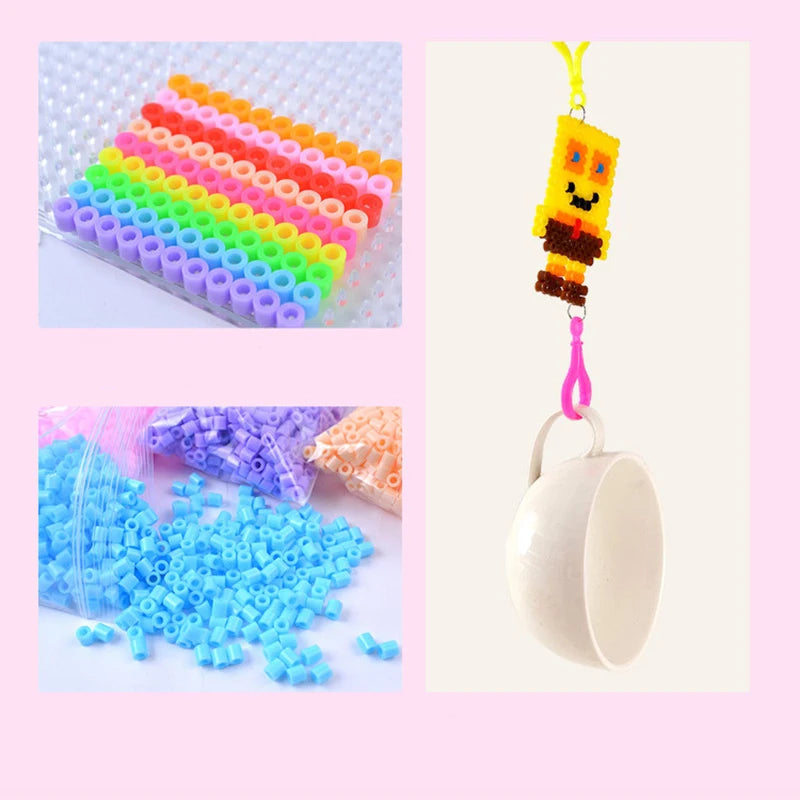 24/72 colors box set hama beads toy 2.6/5mm perler educational Kids 3D puzzles diy toys fuse beads pegboard sheets ironing paper