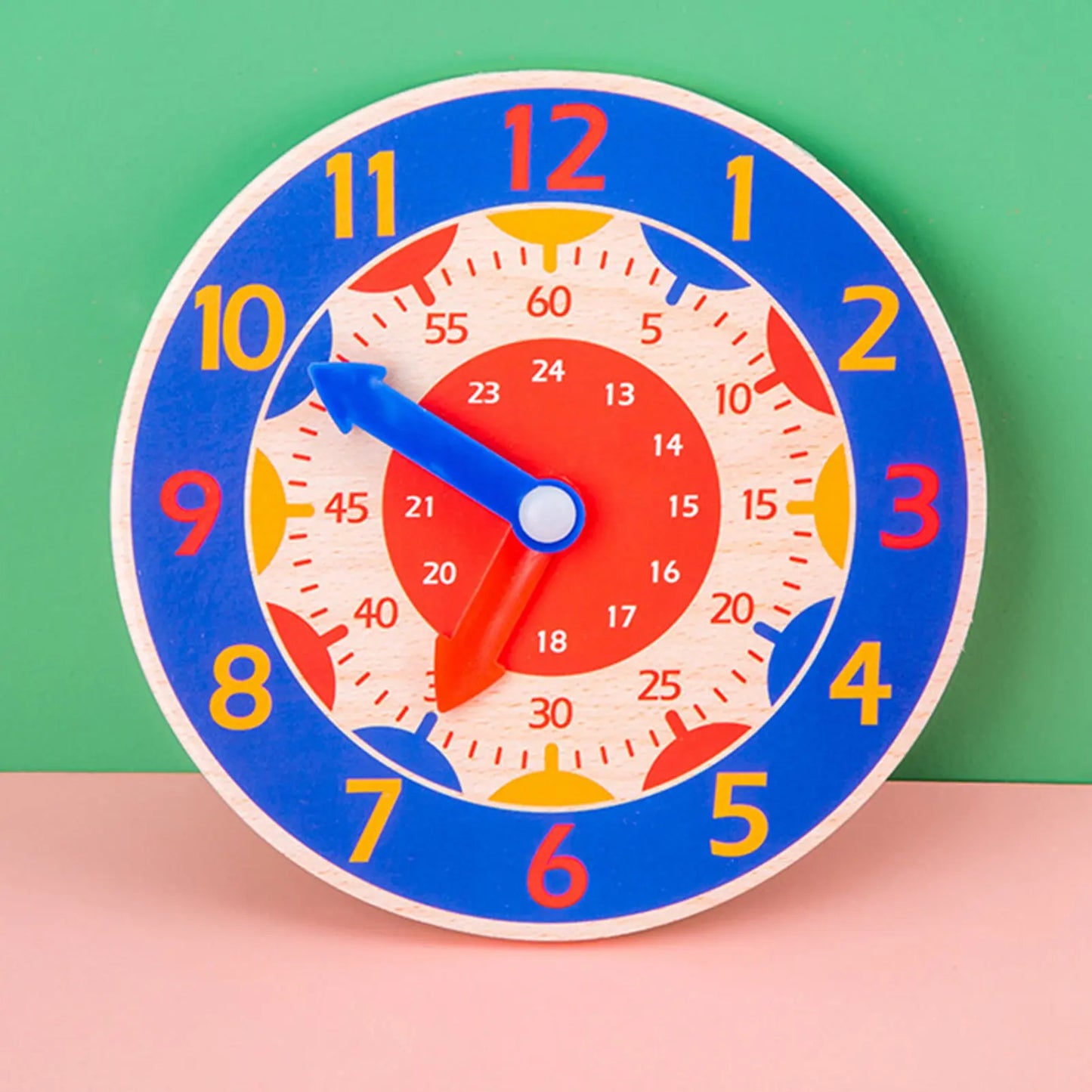 Cognitive Learning Clock  Wooden Cognitive Clock Improve Observation Teaching Clock Educational  for 4 to 6 Years Old Kids