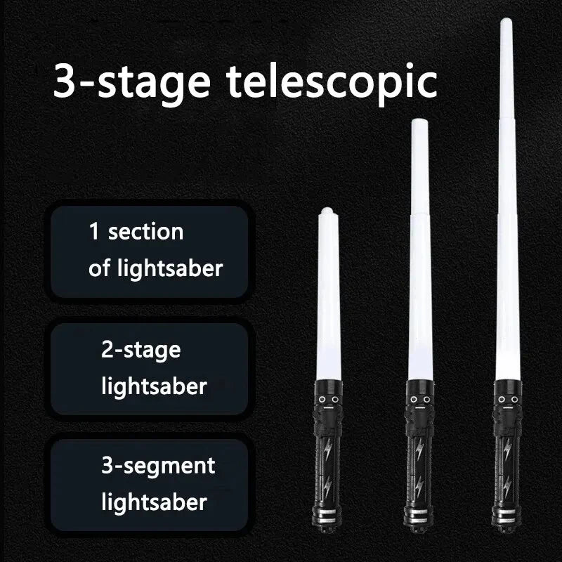 75CM Sword Lightsaber Red and Blue Double Saber Rave Transformation Children Cosplay Flashing Toy Party Glow Swords