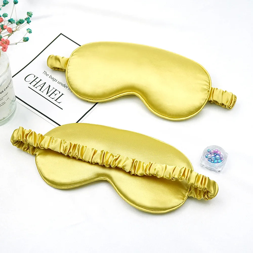 Soft Imitated Silk Sleep Eye Masks Travel Relax Shading Eyepatch Nap Health Eye Care Shield Sleeping Blindfold Eye Cover Masks
