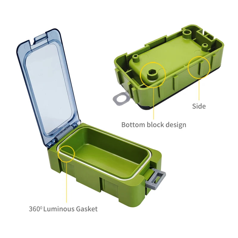 New 3Pcs Fishing Box Mini Plastic Accessories Storage Box Hook Organizer boxes Bait container Carp Tool Case with Luminous
