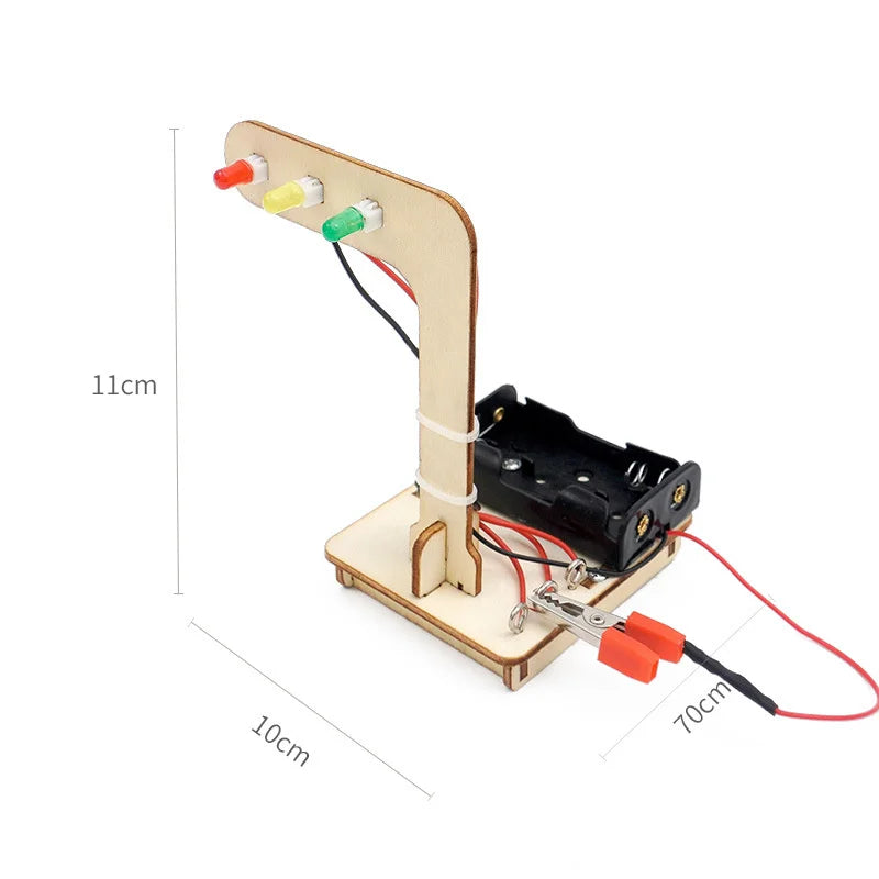 Children's Handmade Technology Small Production DIY Traffic Lights Fun Invention Educational Science Toy Learning STEM Education