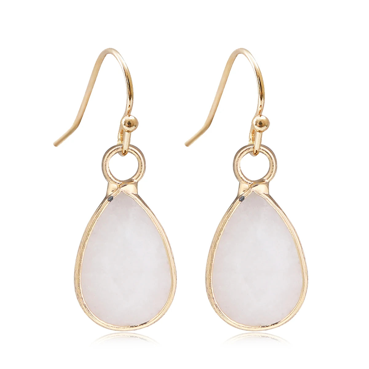 Waterdrop Natural  Stone Dangle Labradorite Earrings for Women Newly Designed  Female Daily Wear Wholesale Dropshiping