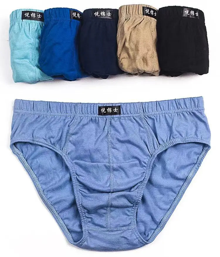 5 Pack Men's Cotton Briefs Underwear - Soft Breathable Boxer Shorts for Men (S-6XL) - Daily Comfort Underpants