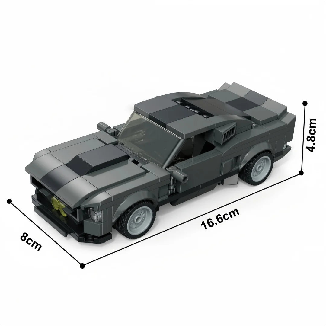 Knew Built Sports Rally Car Building Blocks: DIY STEM Racing Vehicle Set, Durable Brick Toys, Perfect Creative Gift for Adults