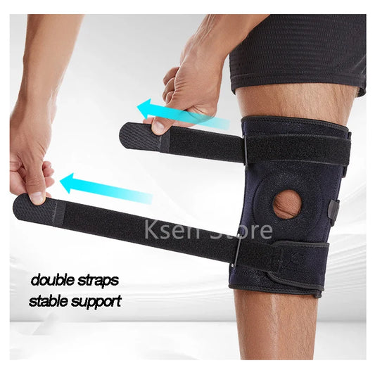 XL-6XL Double Straps Knee Brace with Rubber Washer Spring Support Plus Size, Oversized Meniscus Tear Joint Pain Injury Recovery