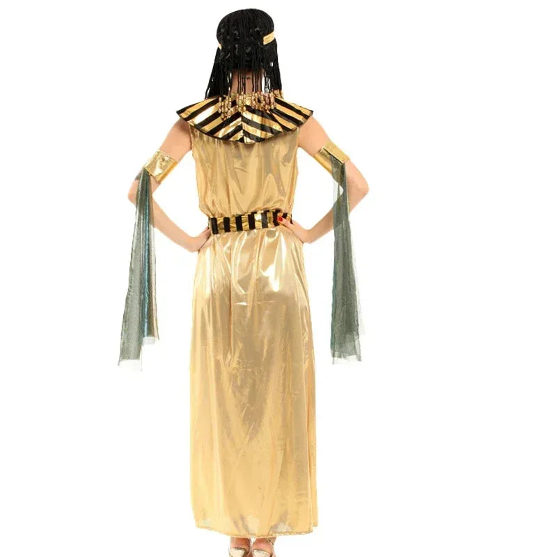 ❤Ancient Egyptian King Pharaoh Halloween Goddess Cleopatra Cosplay Costume for boy and girl，kid Role Play Performace Outfit★❤★