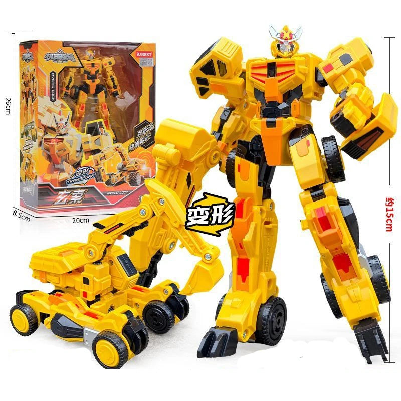 Mini Force Special Agent Dinosaur Black Gold Edition King Kong Tyrannosaurus 5 Dinoid Transforming Robot Boy Toy ﻿For Gift