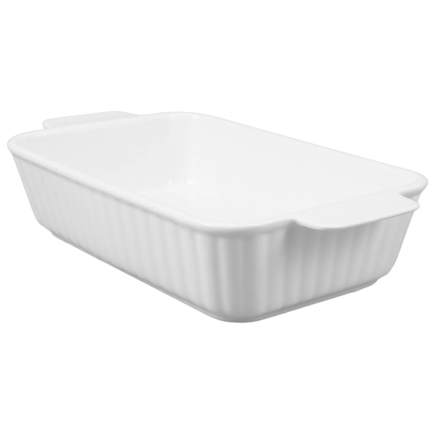 Double Handle Ceramic Baking Tray Heat Resistant for Roast Meat Chicken Pie Storage Salad Bowl Home Kitchen Bakeware Cooking