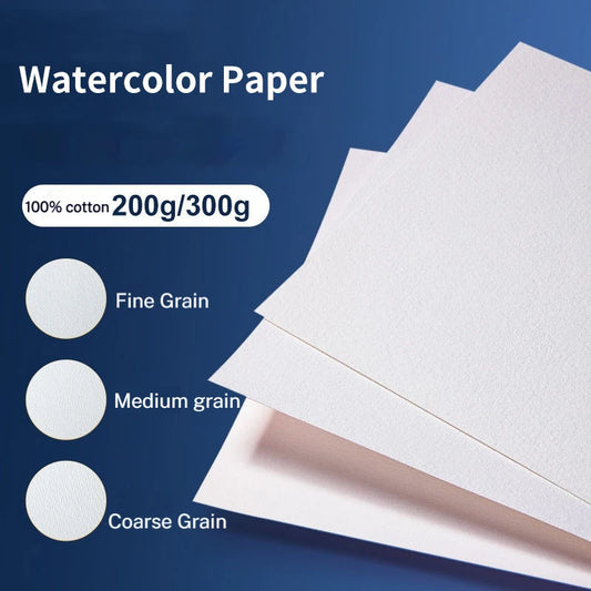 10/20pcs 100% Cotton Artist Watercolor Drawing Paper 32K 16K 8K Watercolor Painting Paper Art Supplies Student School Supplies