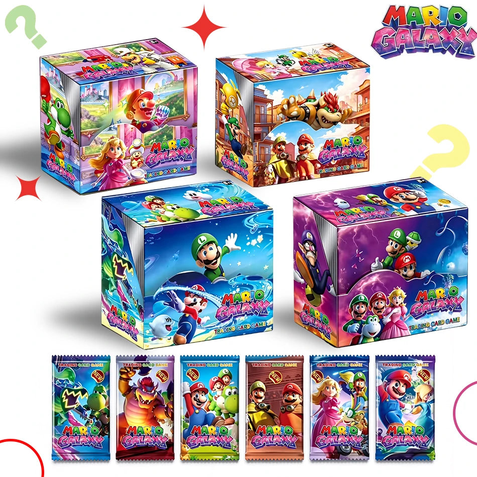 New 36pcs Mario Bros Game Cards Super Mario Trading Card Collection Action Figure English Booster Pack Battle Toy Gift