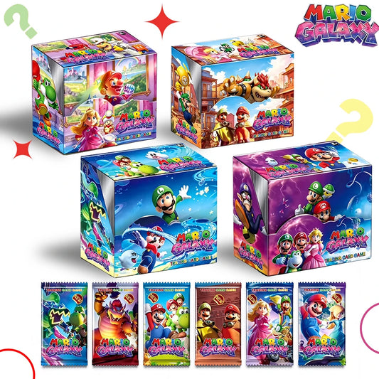 New 36pcs Mario Bros Game Cards Super Mario Trading Card Collection Action Figure English Booster Pack Battle Toy Gift