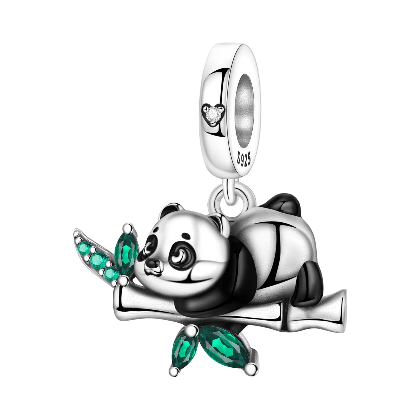 MISEFF Original S925 Sterling Silver Charm Adorable Animal Cute Panda Bead Pendant Charm Fit Bracelet DIY Jewelry Making Gifts