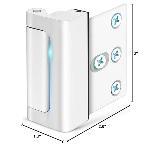 New Home Security Door Lock Aluminum Alloy Anti-theft Door Lock Childproof Door Reinforcement Lock with 3 Inch Stop