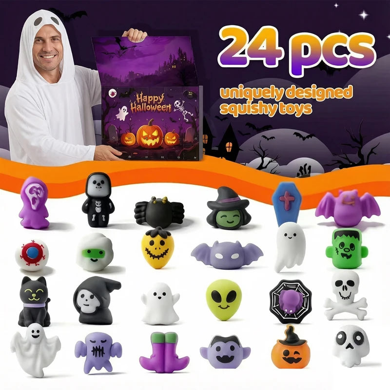 Halloween Squishy Advent Calendar – 24-Day Spooky Squeeze Blind Box