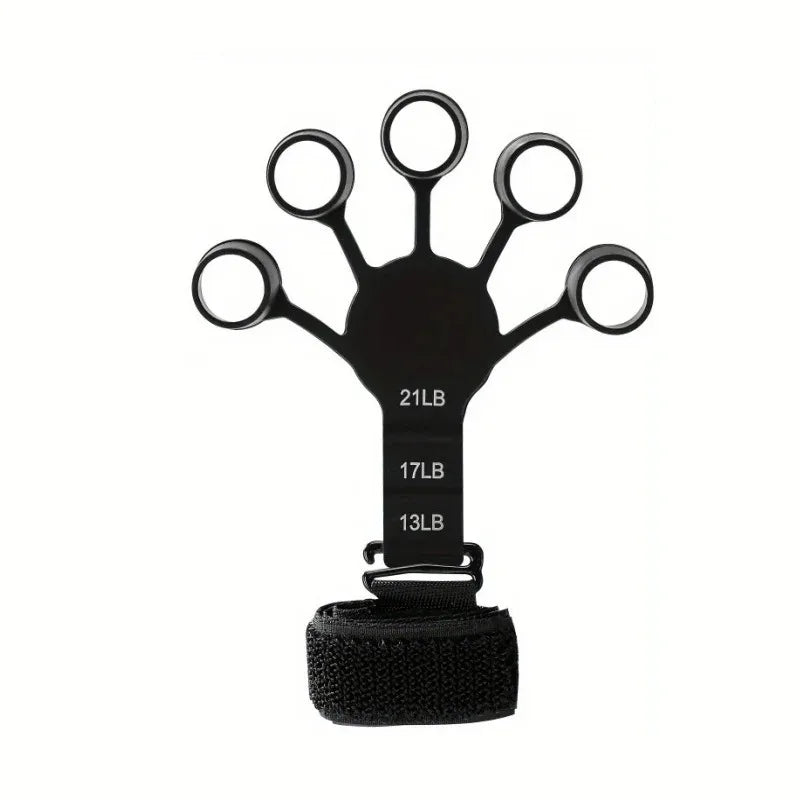 Finger Exerciser Hand Grip Strengthener Adjustable Silicone Forearm Wrist Trainer for Fitness Workouts Home Gym