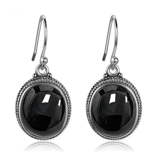 Women's Jewelry S925 Silver Earrings 10*12mm Oval Natural Tiger Eye Drop Earrings Fine Jewelry Engagement Birthday Gift