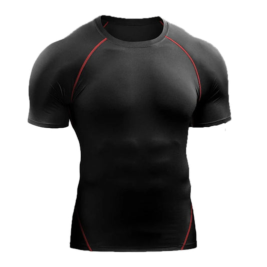 2026 Compression T Shirt Men Summer Sportswear Running T-shirt Elastic Quick Dry Sport Tops Tee Athletic Gym Workout Shirts Men