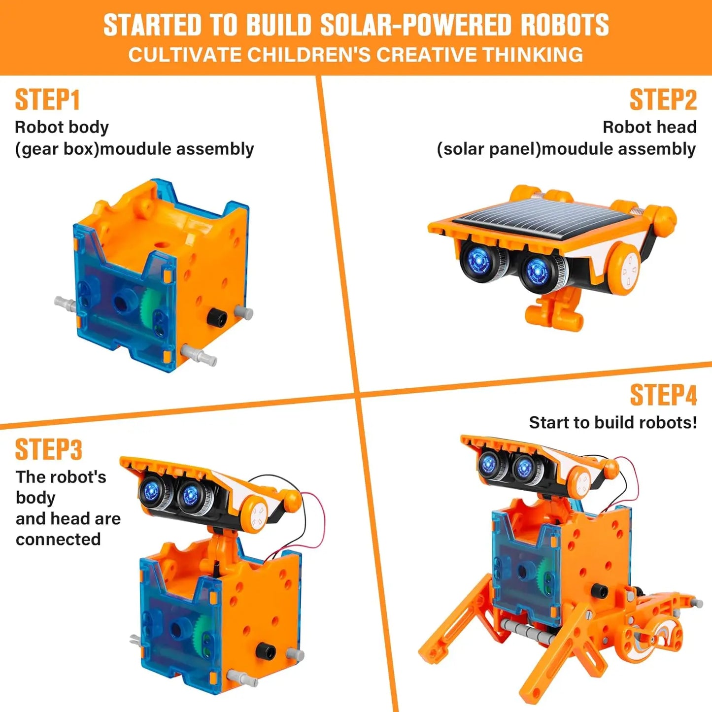 STEM 13-in-1 Solar Robot Kit for Kids Age 8-12, DIY Science Experiment Building Toys Educational Birthday Gifts Boys Girls
