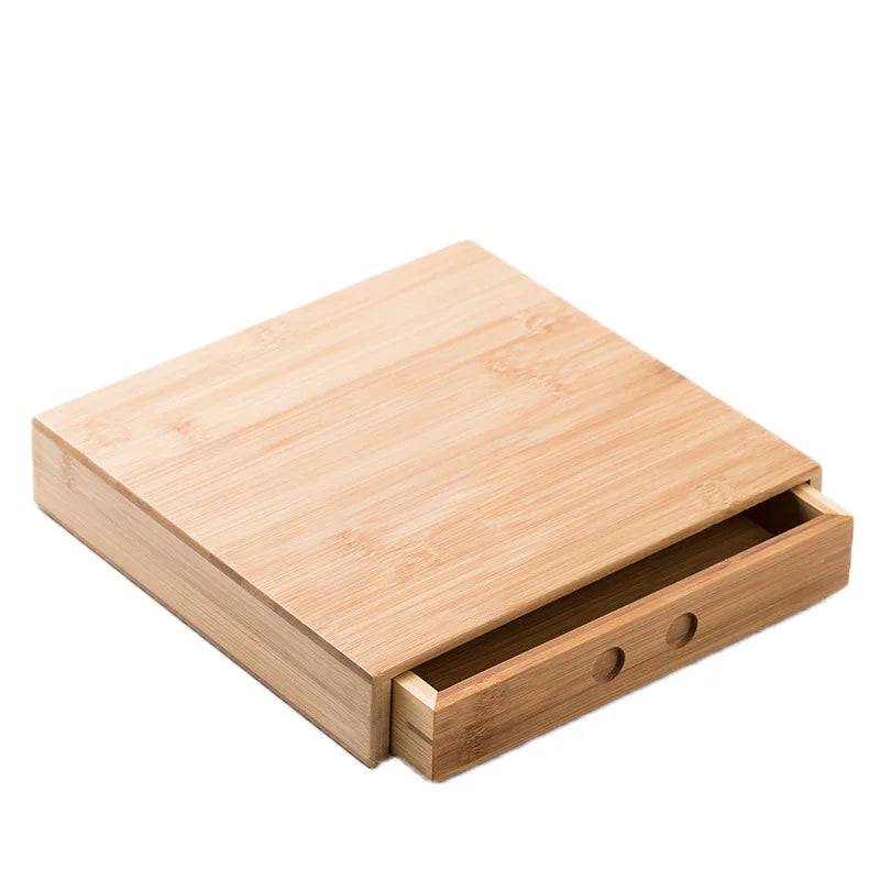Bamboo Tea Box Puerh Tea Cake Box Simple Storage Organizer Multi-layer Tea Leaf Boxes Home Gift