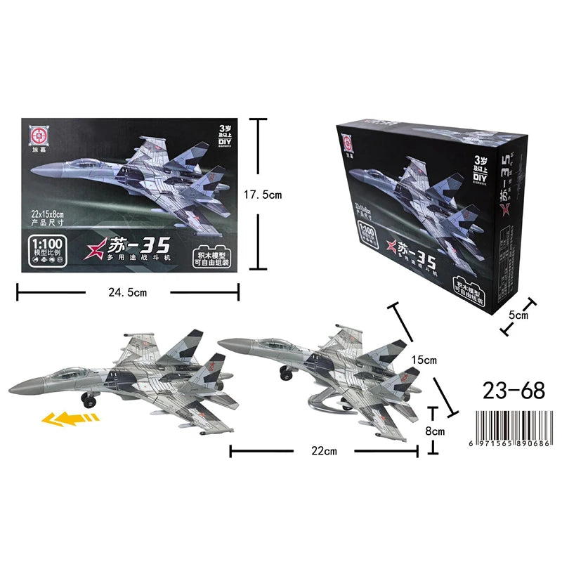 New Military Series Building Blocks Creative Multi-Purpose Fighter A-10 Support Attack Aircraft F14 Model Toys For Boy Xmas Gift
