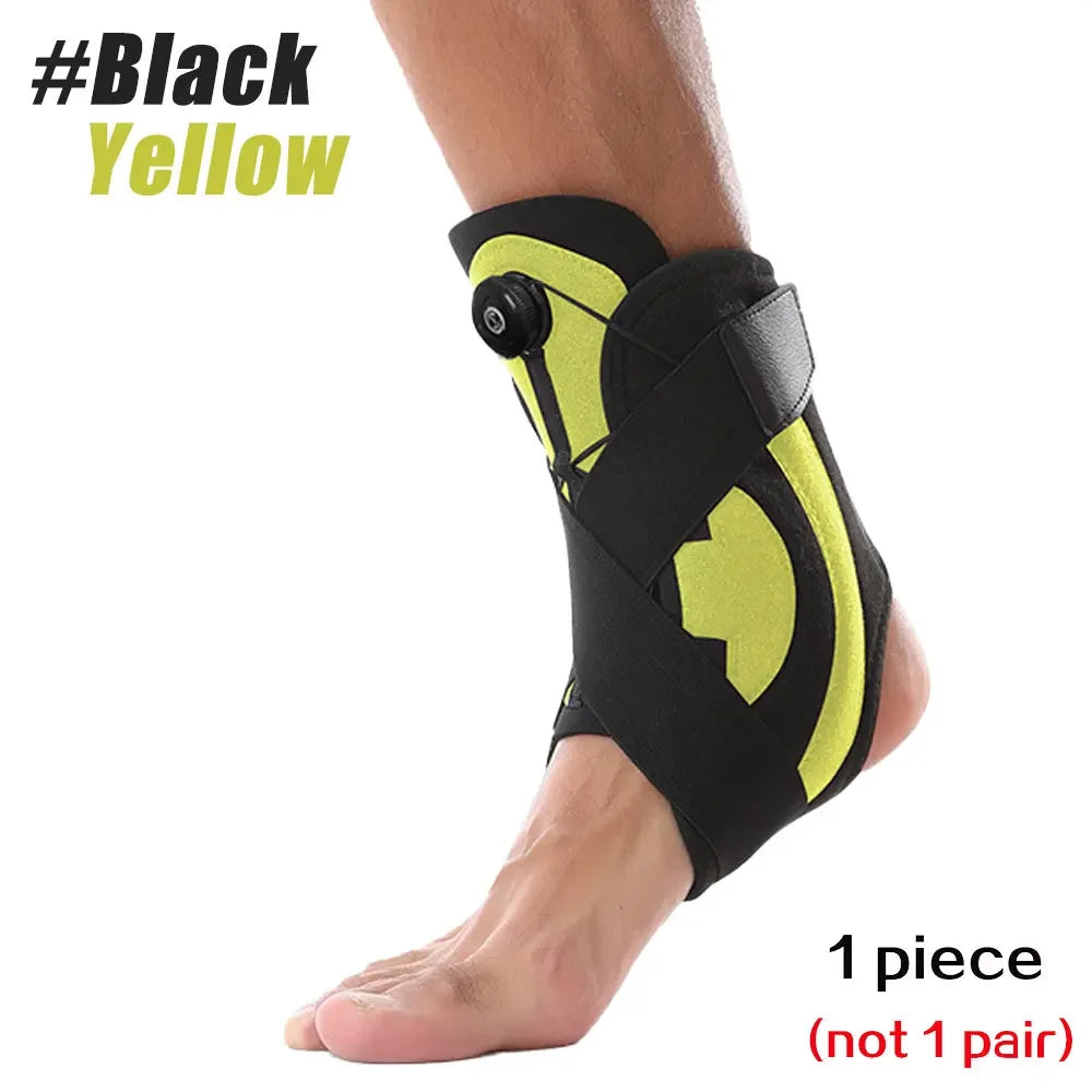 Adjustable Knob Maximum Ankle Support Brace for Sprained Ankle,Tendonitis,Achilles, Plantar Fasciitis, Swelling,Injury Recovery