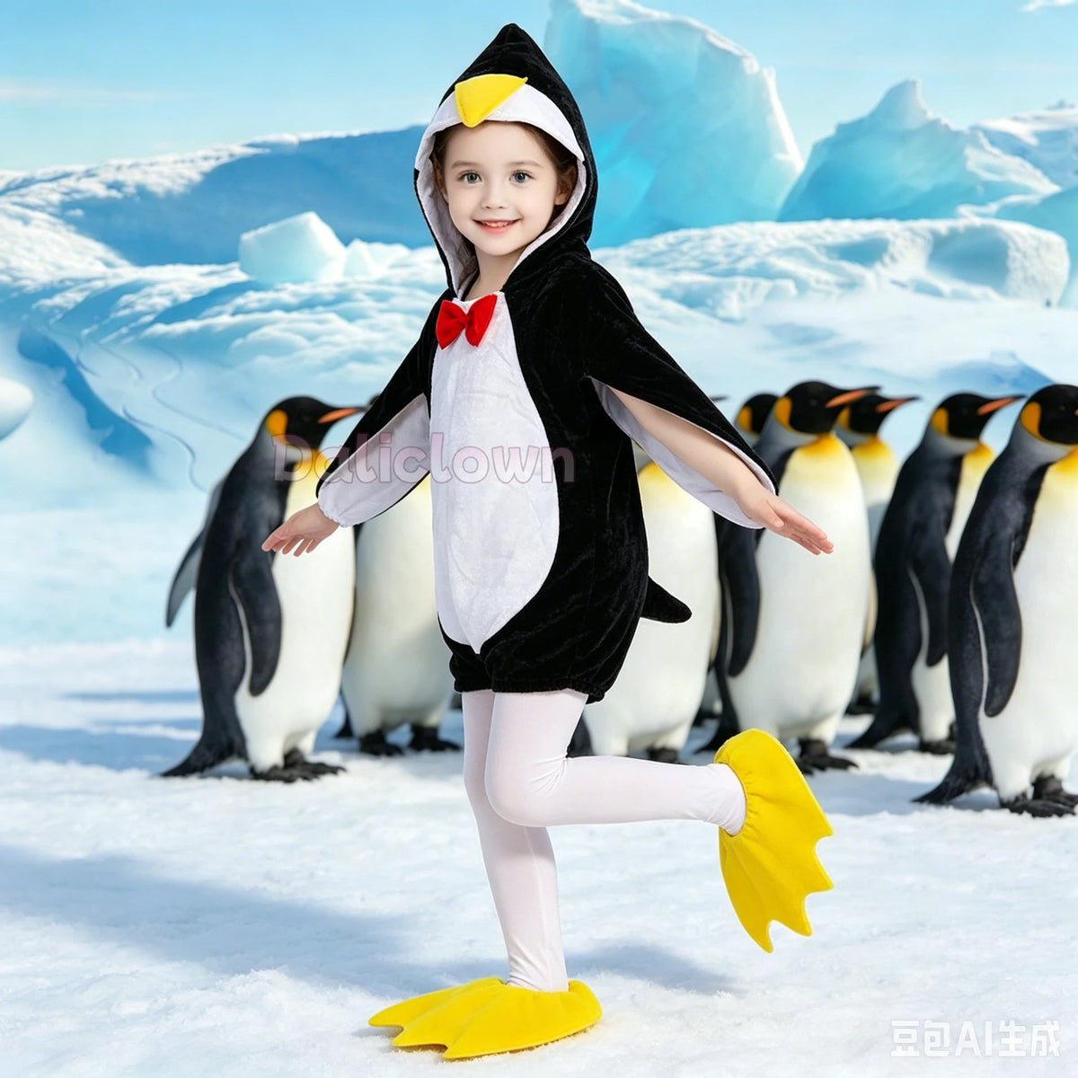 Baby Kids Penguin Costume Halloween Outfit Child Girl Animal Theme Birthday Party Dress Clothing New Year Xmas Christmas Gift