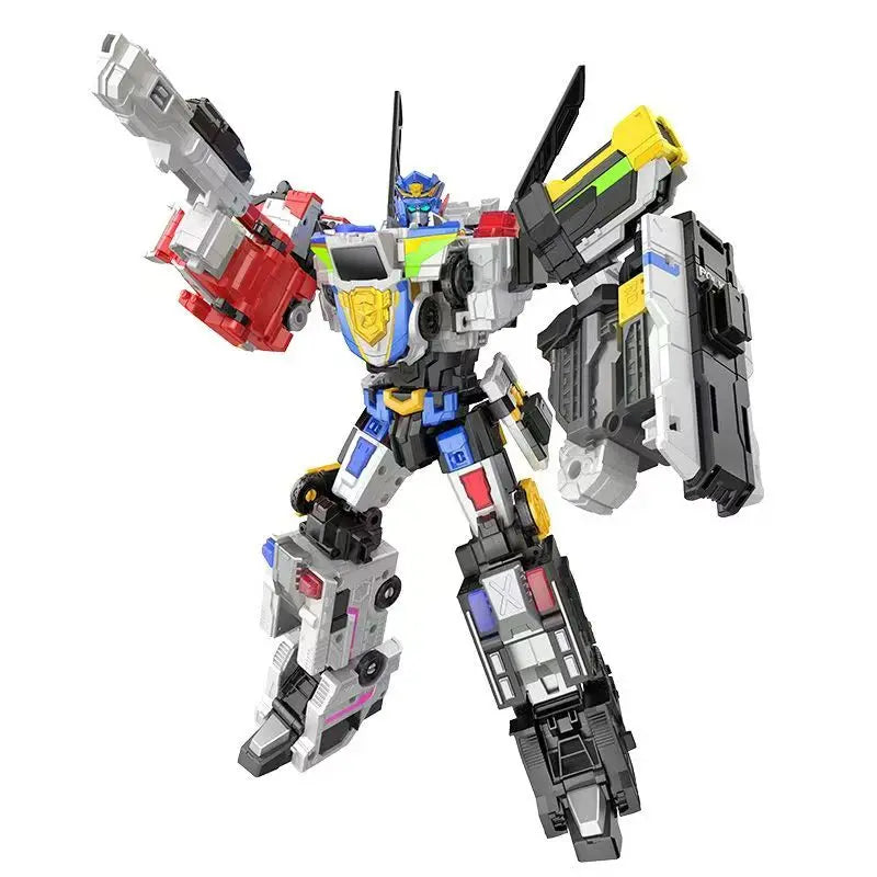 MiniForce 5 In 1 Super Cops JUSTICE TITAN 5-Vehicle Combine Transformation Robot Model Mini Force Deformation Action Figure Toys